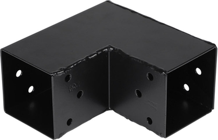 Merkloos sans marque paalverbinder hoekmodel 90 x 90 mm, zwart