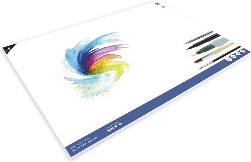 Kangaro aquarelpapier - a2 - 300 grams - 12 vel - roomwit - zuurvrij - k-5304