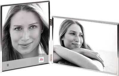 Walther wd118s chloe - dubbele portretlijst - fotoformaat 2x13x18 cm - zilver