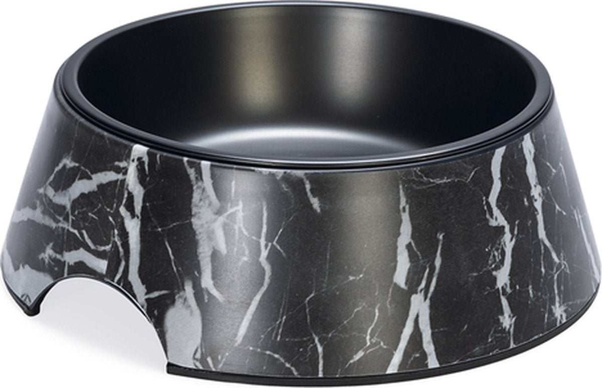 Designed by lotte eetbak meis - hondenvoerbak - melamine - zwart - 17,5 cm - 350 ml