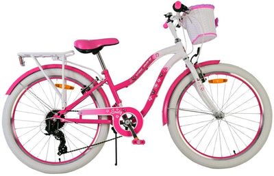 Volare lovely kinderfiets - meisjes - 24 inch - roze - 7 versnellingen