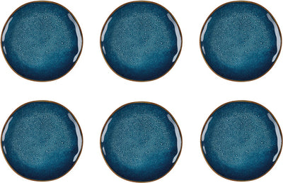 Medard de noblat - vertigo denim - dinerborden 27 cm - 6 delig - stoneware