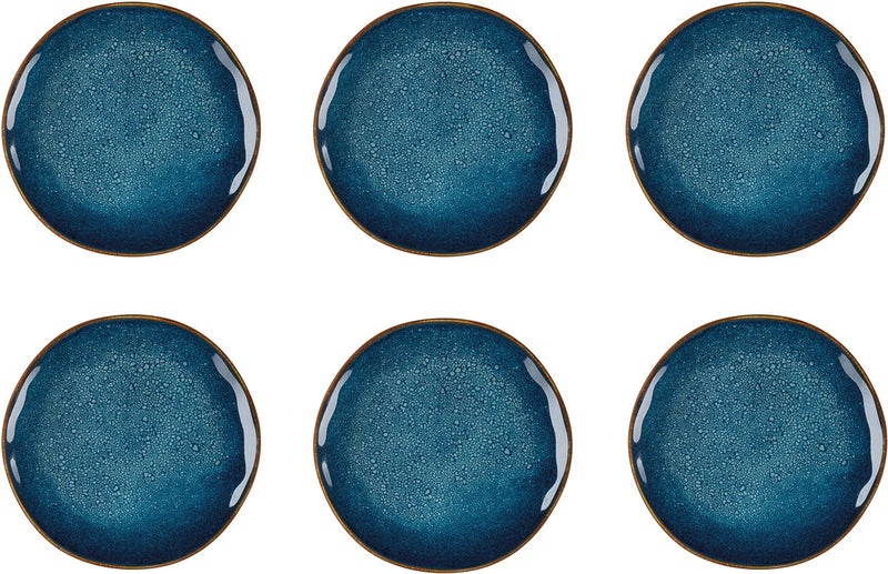 Medard de noblat - vertigo denim - dinerborden 27 cm - 6 delig - stoneware