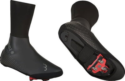 Bbb cycling ultrawear fiets overschoenen wielrennen en mtb - waterdichte overschoenen zonder rits - thermo - zwart - maat 45 46 - bws-26