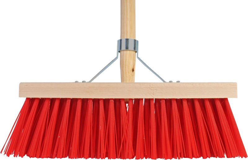 Talen tools - bezem - 35 cm - kunststof haren - steel 140 cm