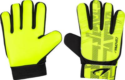 Avento keepershandschoenen - junior - geel zwart - maat xs - pu grip