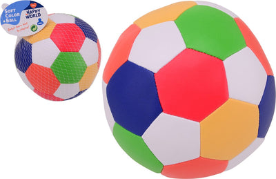 Johntoy happy world zachte bal, multi color 15 cm. 0+