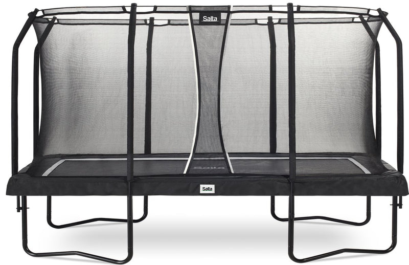 Salta premium black edition - 396 x 244 cm - rechthoekige trampoline met veiligheidsnet - max. 150 kg - zwart