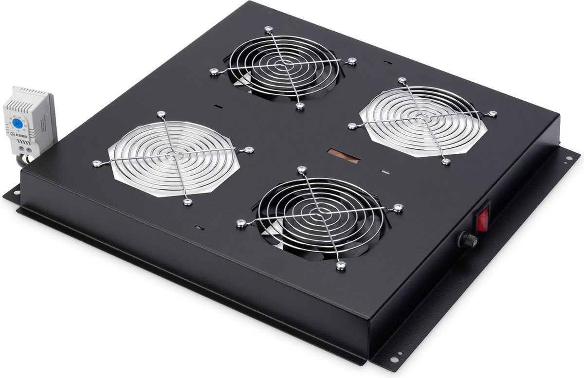 Digitus dn-19 fan-2-b-n rack-toebehoren ventilatiepaneel