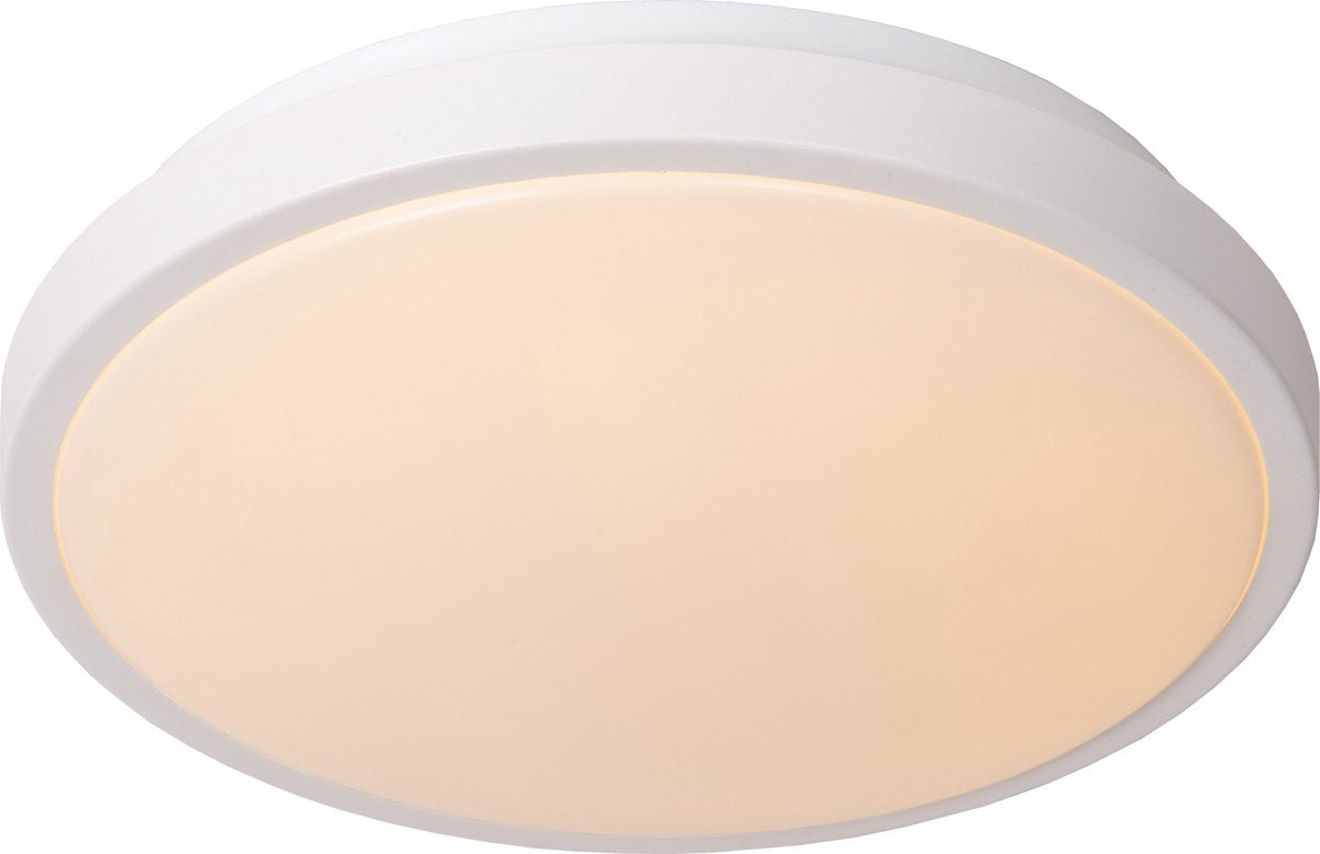 Lucide dasher - plafonnière (plafondlamp) badkamer - ø 29,3 cm - led - 1x12w 2700k - ip44 - bewegingssensor - wit