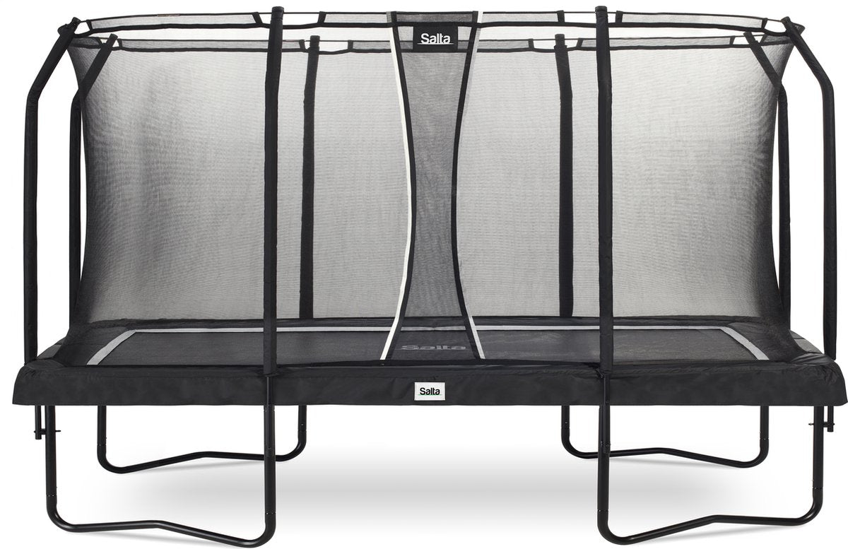 Salta premium black edition - 396 x 244 cm - rechthoekige trampoline met veiligheidsnet - max. 150 kg - zwart