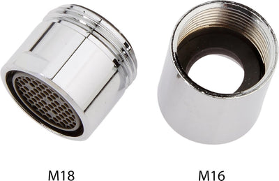 Tiger splash eco waterbesparende straalregelaars set wastafelkraan - m16 en m18 - chroom