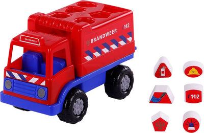 Cavallino brandweervrachtwagen vormenstoof met 6 blokken, 26cm