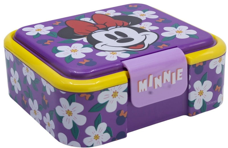 Stor s.l. minnie mouse broodtrommel kind – 3-vaks lunchbox – 900 ml – bpa-vrij – stevig lekvrij – disney design