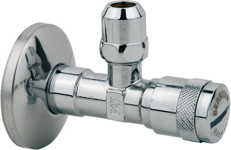 Kirchhoff benkiser-hoekstopkraan - 1 2 bu x 3 8 x 10 mmq - met filter duwrozet