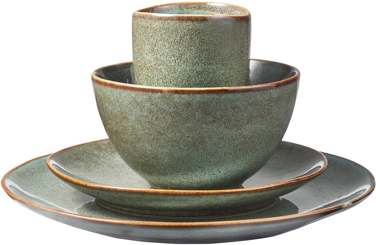 Mica decorations tabo serviesset 4 persoons - groen