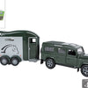 Kids globe land rover with cheval liberte horse trailer - 28cm