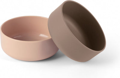 Dantoy kommenset baby servies bioplastic zand mokka 2-delig.