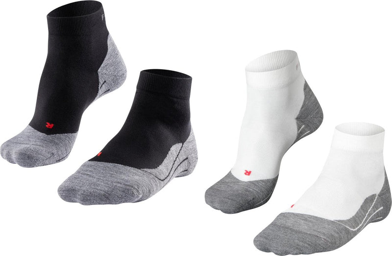 Falke ru4 short 2-pack hardloopsokken anti blaren, gemiddelde padding katoen multipack sportsokken dames veelkleurig - maat 37-38