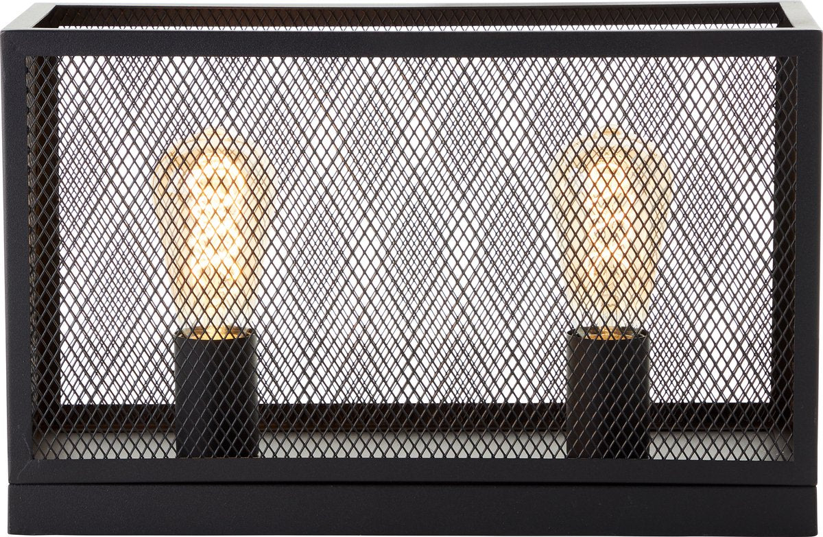 Brilliant maze - tafellamp - e27 max 2x60w - zwart