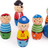Bigjigs houten bowlingset piraten, 7dlg.