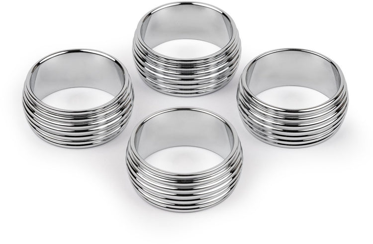 Zilverstad - servetring elana set van 4 zilver kleur - moederdag cadeautip!