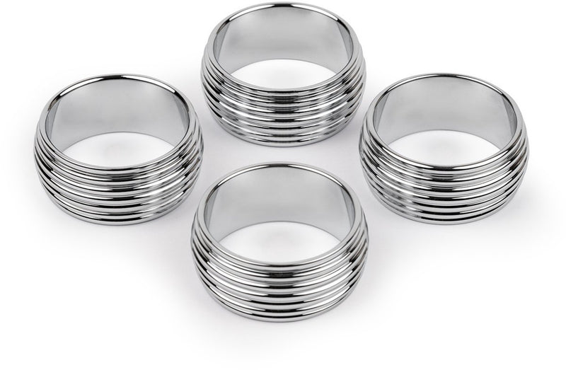 Zilverstad - servetring elana set van 4 zilver kleur - moederdag cadeautip!