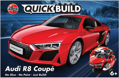 Airfix modelbouwpakket auto - j6049 quickbuild audi r8 coupe car plastic - - modelbouw