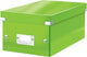 Leitz wow click store kartonnen opbergdoos - 84% gerecycled karton - 21 x 15 x 35.2 cm (bxhxd) - ideaal voor thuiswerkplek - groen