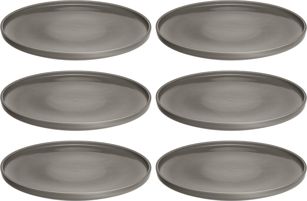 Leonardo roma bord 27cm taupe - set 6