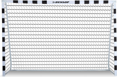 Dunlop voetbaldoel - voetbal goal 300 x 90 x 200 cm - voetbalgoal groot - buitenspeelgoed voor kinderen en volwassenen - snelle montage - voetbal training doel - metaal - zwart wit