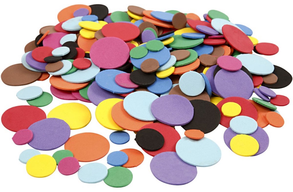 Creativ company foamvormen rondjes, 300st.