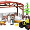 Toi-toys ackers ville paardenstal met tractor licht en geluid speelset, 14dlg.