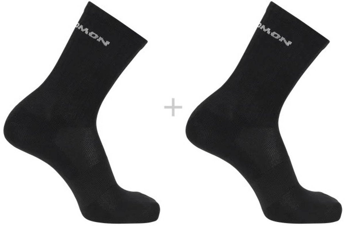 Salomon - evasion crew socks | 2-pack | sokken | maat xl 45-47 - zwart