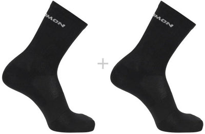 Salomon - evasion crew socks | 2-pack | sokken | maat m 39-41 - zwart