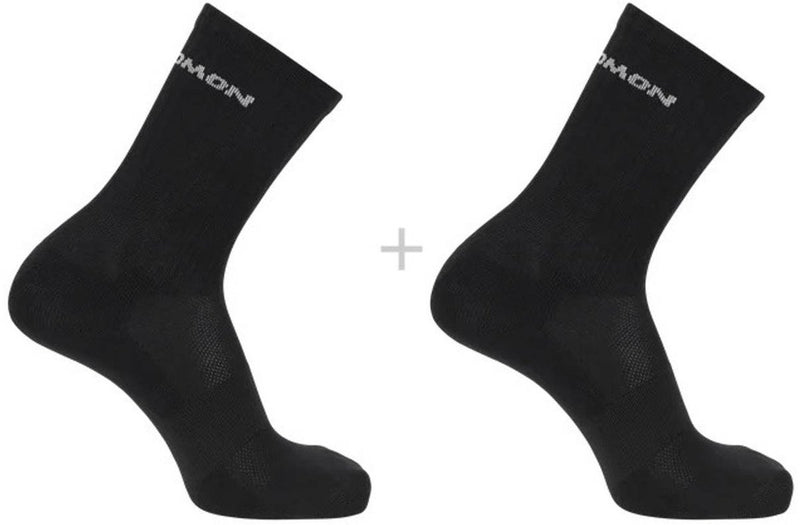 Salomon - evasion crew socks | 2-pack | sokken | maat s 36-38 - zwart