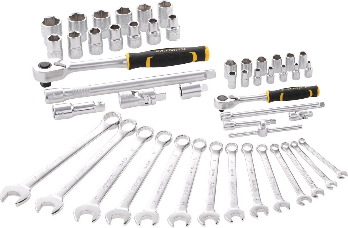 Stanley fatmax dopsleutel - ringsteeksleutelset 1 4 + 1 2 - 49 delig