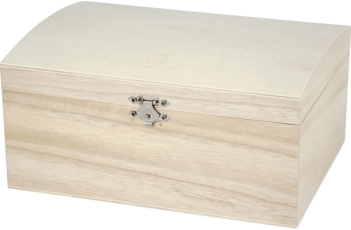 Creativ company houten schatkist 21,5x15,8x10,6 cm