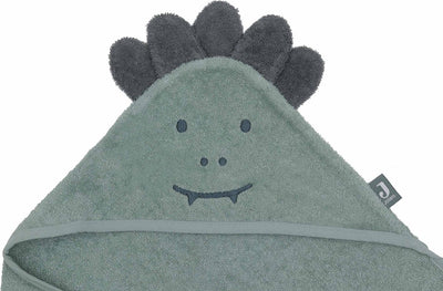 Jollein - badcape badstof 75x75cm - baby handdoek met badcape, omslagdoek, badponcho - jungle jambo croco