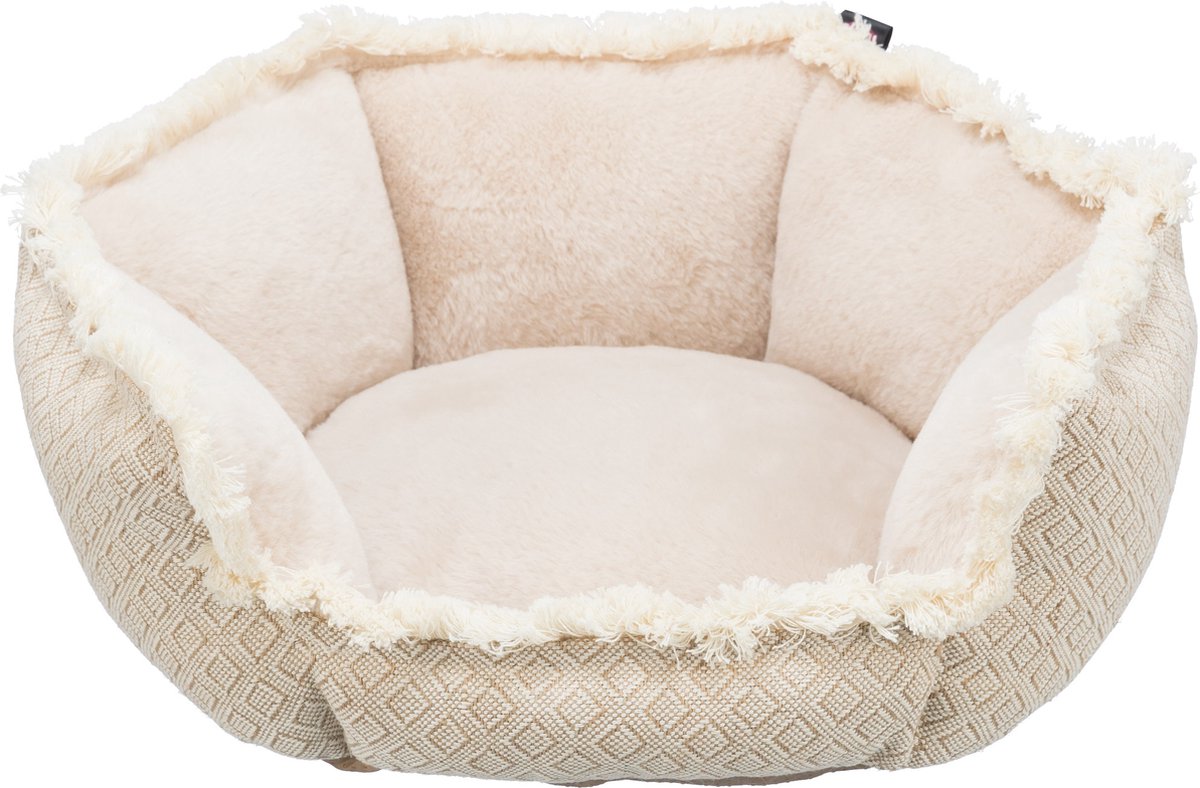 Trixie - hondenmand boho - hoekig - beige - 65x65 cm