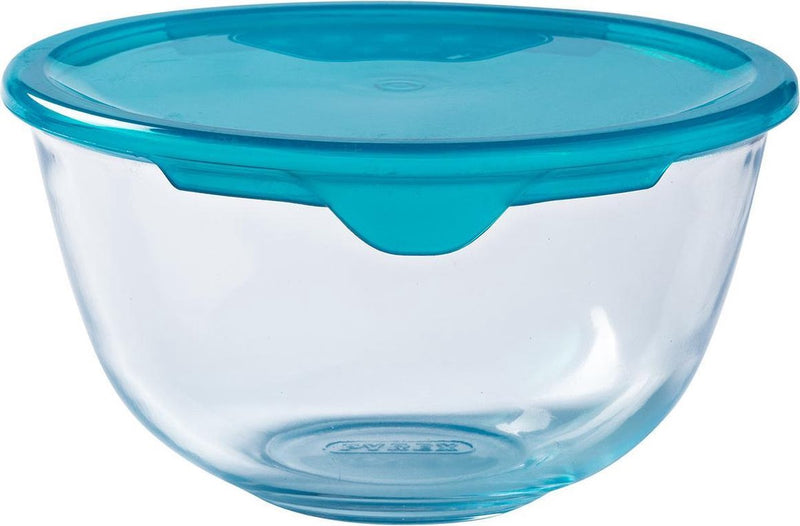 Pyrex - cook enjoy mengkom met deksel 2,3 liter - transparant - borosilicaatglas - polypropyleen
