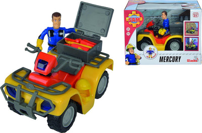 Simba brandweerman sam speelgoed quad met figuur - actievoertuig.
