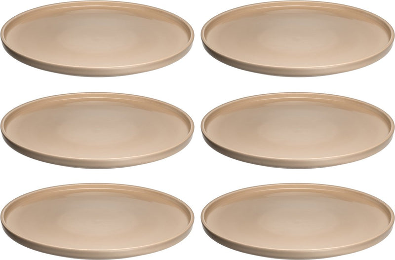 Leonardo roma bord 27cm abrikoos - set 6