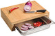 Kesper fsc® bamboe houten snijplank met 1 rvs lade - 2in1 verhoogde snij plank met 1 rvs uitschuifbare laden aan de voorkant (opvangbakken) - afm. 37.5 x 27.5 x 9.5 cm.