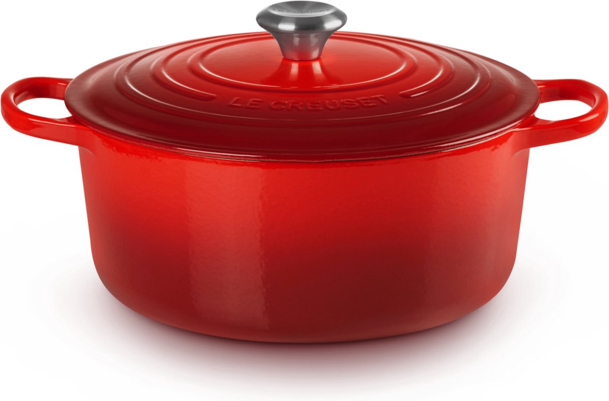 Le creuset signature braad- stoofpan - ø 28 cm - kersen rood