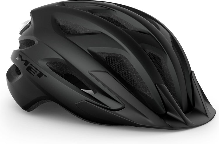 Met crossover fietshelm mannen vrouwen - stadsfietshelm volwassenen - maat xl - black matt