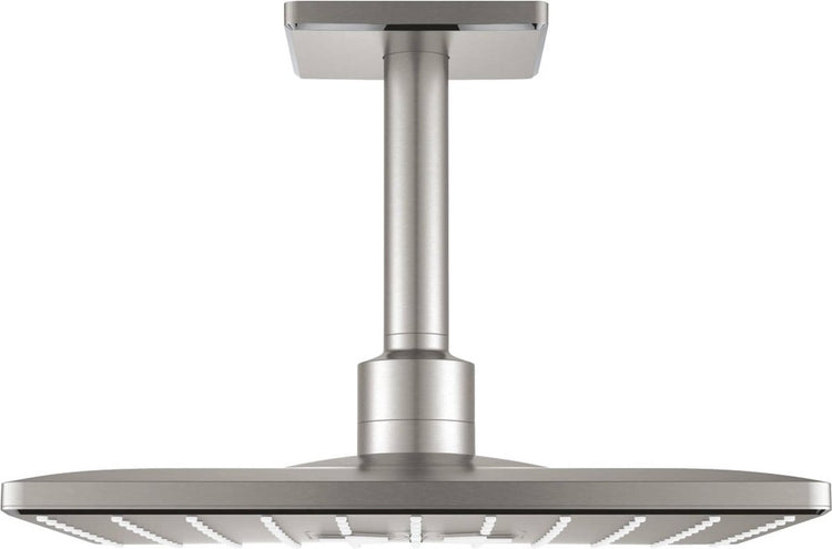Grohe rainshower hoofddouche+arm vierkant supersteel