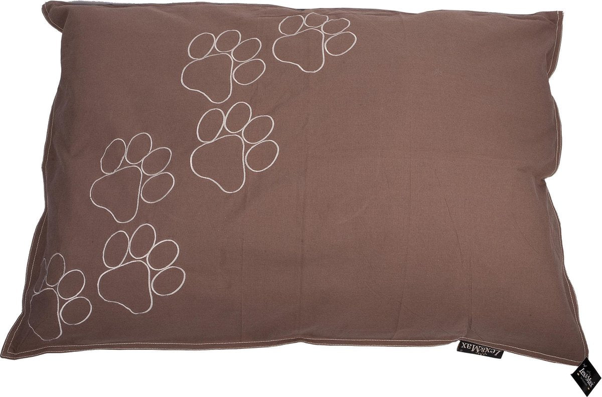 Lex max hondenkussen happy feet taupe - 100 x 70cm