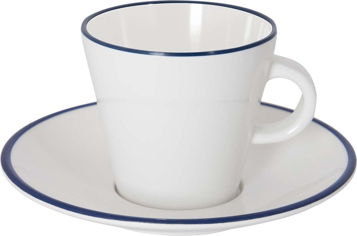 Gimex - linea line - espresso set - blauw - 85 ml - 2 stuks