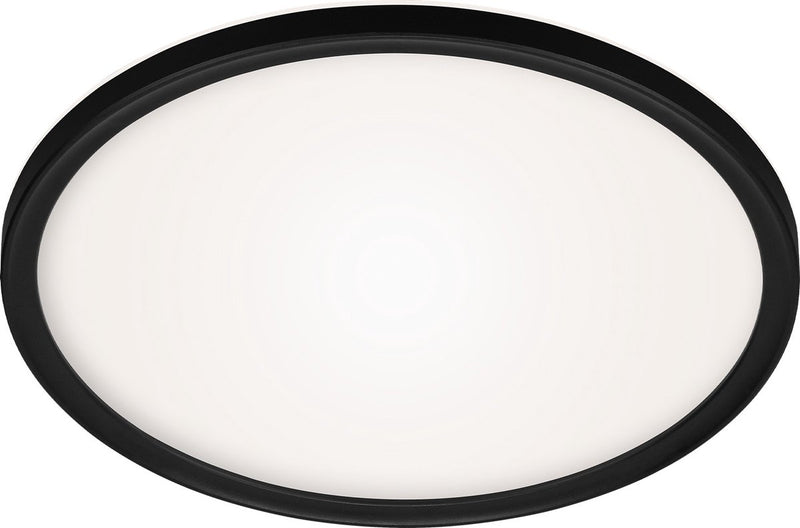 Briloner slim - led plafonniére - plafondlamp - 18w - wit-zwart - ø29.3cm